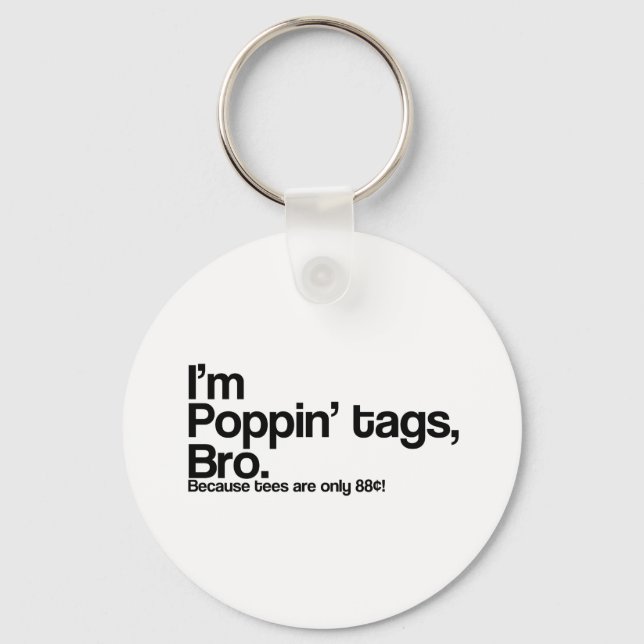 Porte-clés Étiquettes Poppin' Bro (Recto)