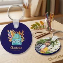 Porte-clés étoile avec nom de photo personnalisé p