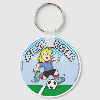 Porte-clés Étoile de football fille