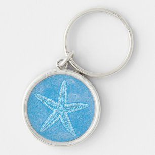 Porte-clés Étoile de mer Aqua Bleu