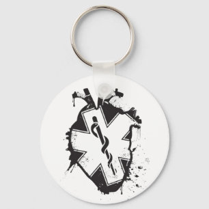 Porte-clés étoile de vie coeur anatomique