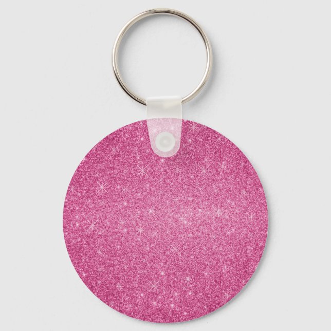 Porte-clés Étoiles de parties scintillant rose (Recto)