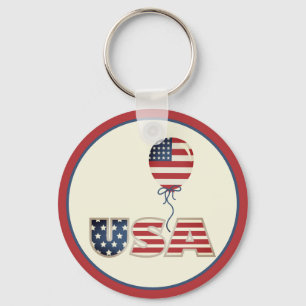 Porte-clés Étoiles et rayures patriotiques USA