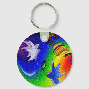 Porte-clés Étoiles heureuses