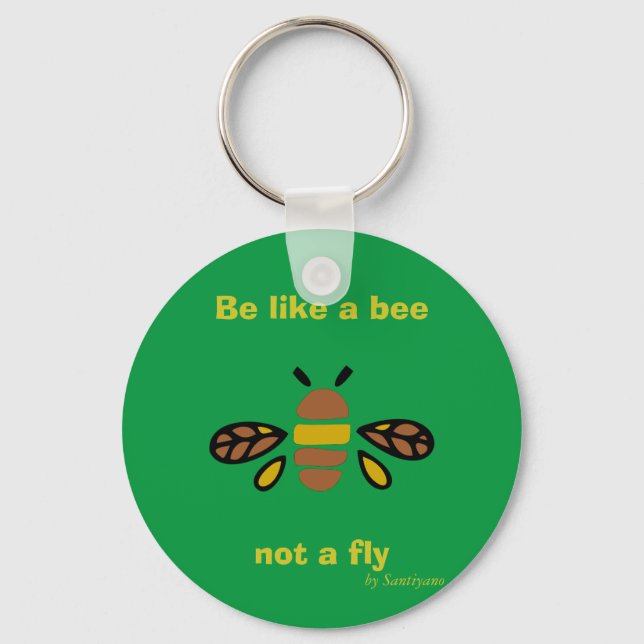 Porte-clés Être comme une abeille (Recto)