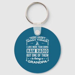 Porte-clés Être un grand-père de radio amateur drôle vieil ho