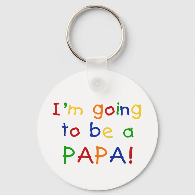 Porte-clés Être un Papa - Couleurs primaires (Recto)