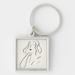 Porte-clés Étude simple - croquis d'une femme