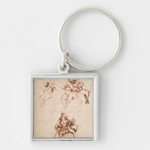 Porte-clés Études pour Madonna avec un chat, c.1478-80