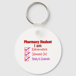 Porte-clés Étudiant de pharmacie "soumis à une contrainte,"