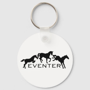Porte-clés Eventer avec trois chevaux sautants