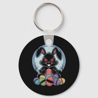 Porte-clés Evil Easter Bunny Scary Horror Rabbit Red Eyes Mon