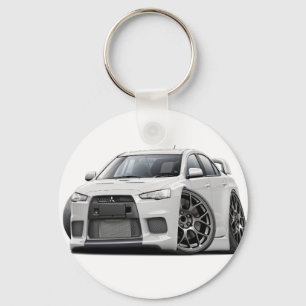 Porte-clés Evo White Car