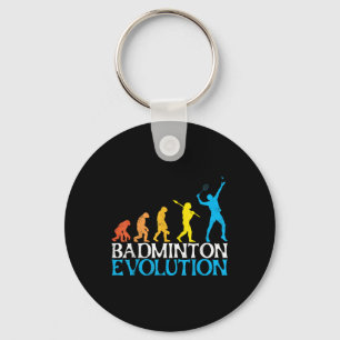 Porte-clés Évolution de badminton Singe Joueur de badminton B