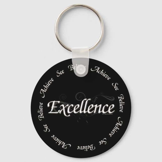 Porte-clés Excellence - voir croire atteindre (Recto)
