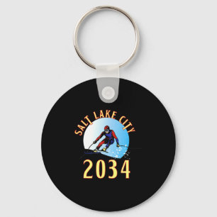 Porte-clés Excité pour 2034 pour salt lake city utah