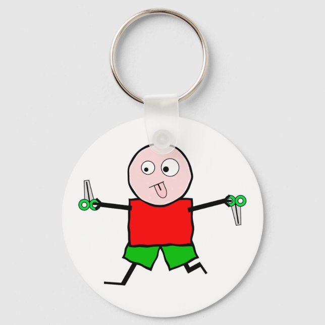 Porte-clés Exécuter avec des ciseaux (Recto)