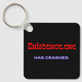 Porte-clés Existence.exe | Métal existentiel à glitch pour po