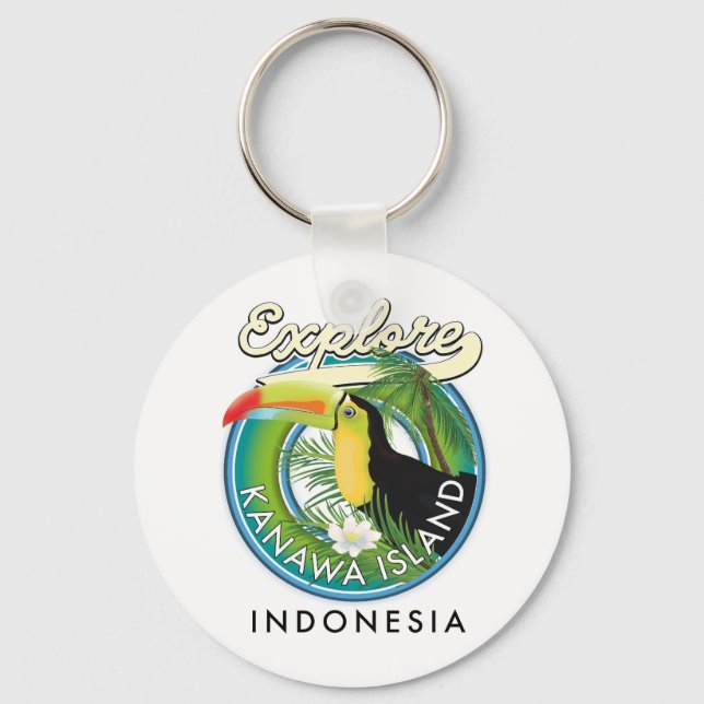 Porte-clés explorer l'île de kanawa indonesia (Recto)