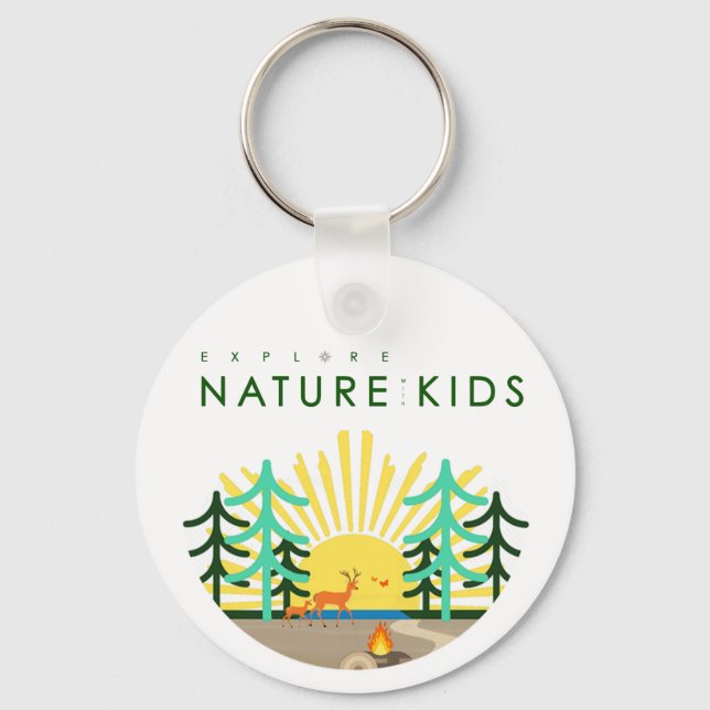 Porte-clés Explorez la nature avec le Porte - clé d'aimant po (Recto)