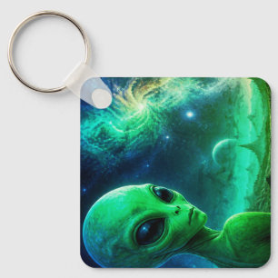 Porte-clés Extraterrestre regardant par-dessus son épaule
