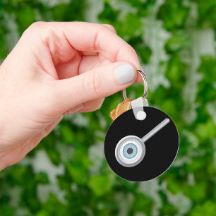 Porte-clés Eyeball Dans Le Porte - clé De Verre Magnifié