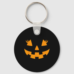 Porte-clés Eyelashes Jack-o'-lantern Face Citrouille Hallowen