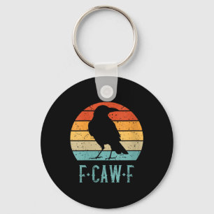 Porte-clés F-caw-f Black Crow Black Bird Retro Sunset
