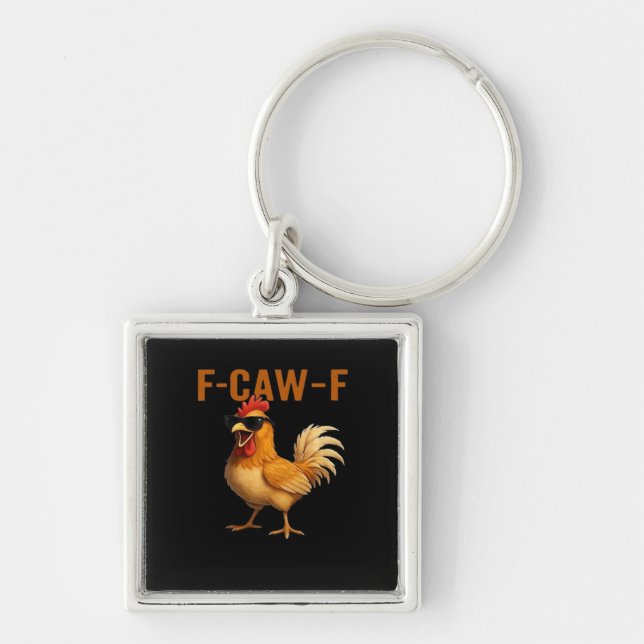 Porte-clés F-Caw-F Chicken Classic Aesthetic Design (Devant)