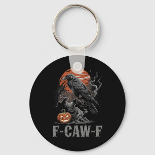 Porte-clés F-caw-f Corbeau gothique Corbeau noir Hallowe