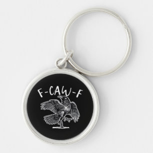 Porte-clés F-Caw-F Corbeau Humour Gothique Drôle