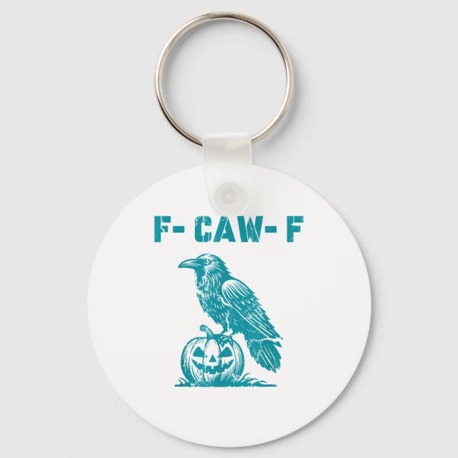 Porte-clés F-Caw-F Funny Raven Gothic Crow Retro Classic (Recto)