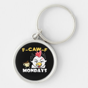 Porte-clés F-Caw-F Lundi Classique Minimaliste Propre