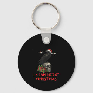 Porte-clés F-caw-f Noël Corbeau Drôle Goth Noël Crâne