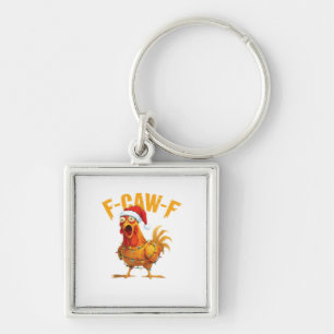 Porte-clés F-Caw-F Noël Funny Chicken Noël Essentiel