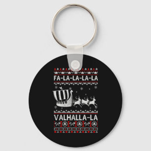 Porte-clés Fa La La Valhalla Bateau Viking Noël Xmas Laid