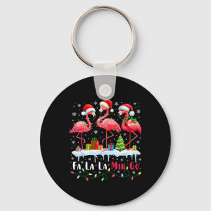 Porte-clés Fa La Mingo Flamant rose Noël Noël Noël Noël Tropi