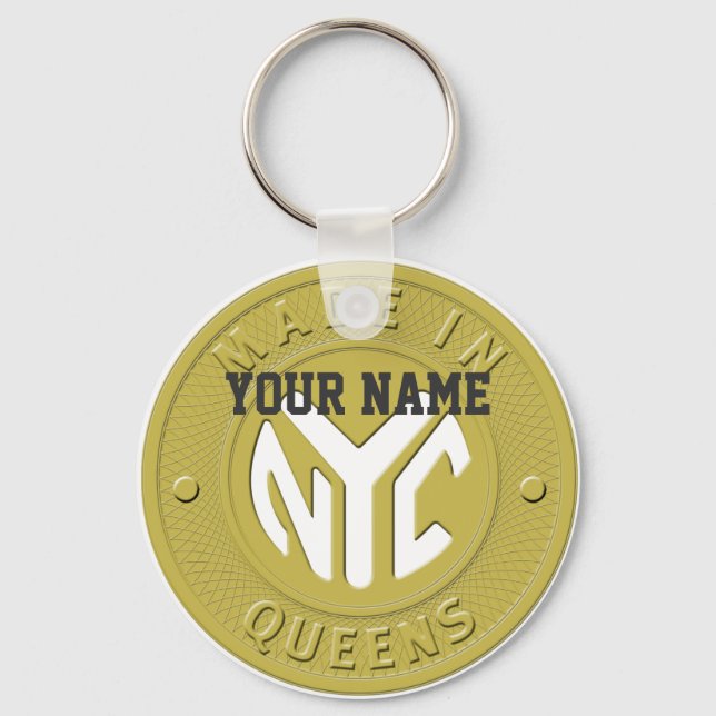 Porte-clés Fabriqué À New York Queens (Recto)