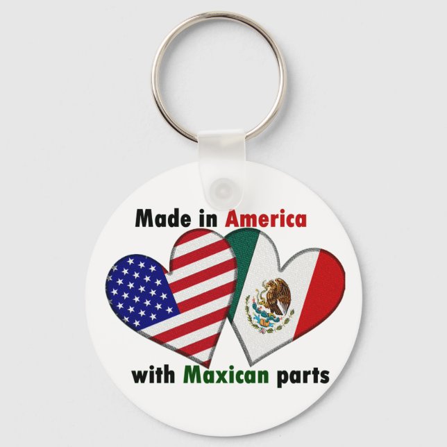 Porte-clés fabriqué en amérique avec des pièces mexicaines (Recto)