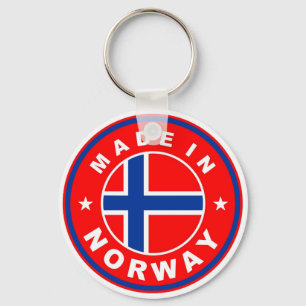 Porte-clés fabriqué en norway country flag produit étiquette 