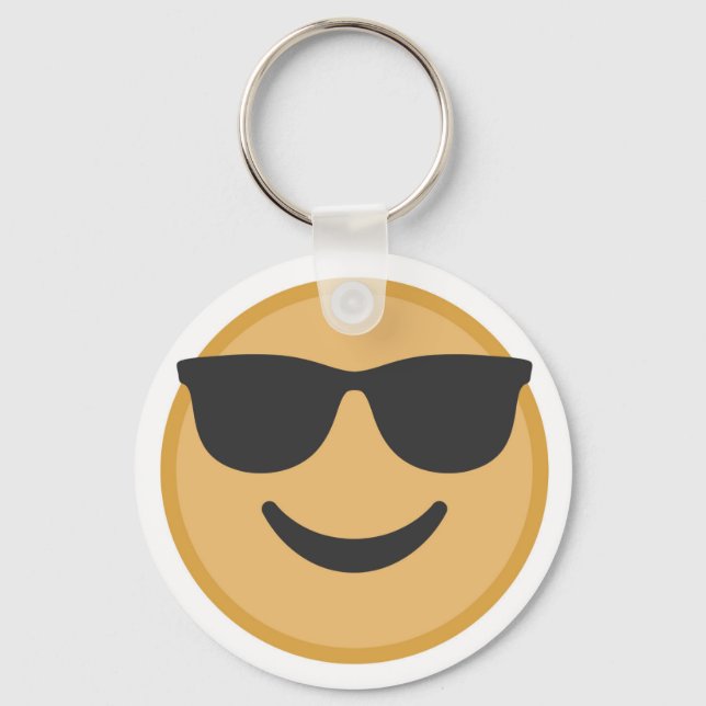 Porte-clés Face du cool Shades Emoji (Recto)