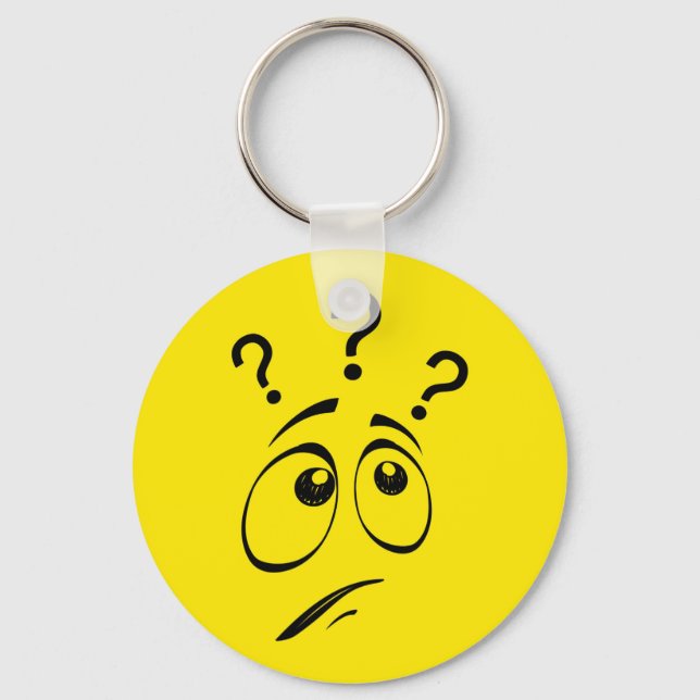 Porte-clés Face Jaune confuse (Recto)