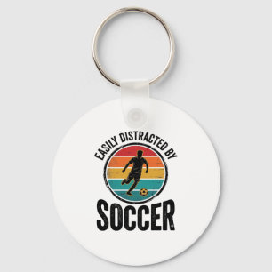 Porte-clés Facilement Distrait Par Le Football Design De T-Sh