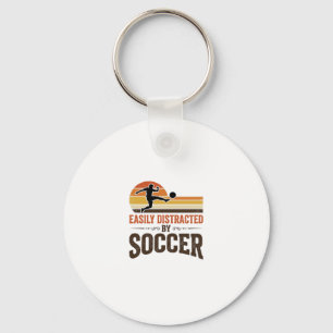 Porte-clés Facilement Distrait Par Le Football Design De T-Sh