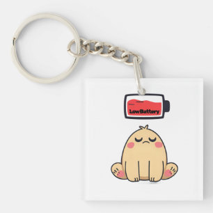 Porte-clés Faible humeur de batterie - Drôle Doodle comique