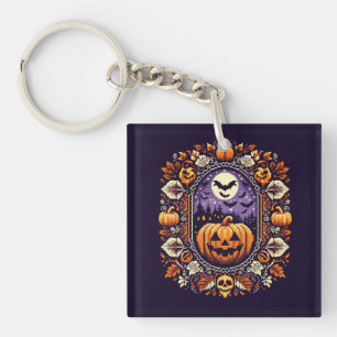 Porte-clés Fair Isle/Colorwork Vintage Halloween/automne
