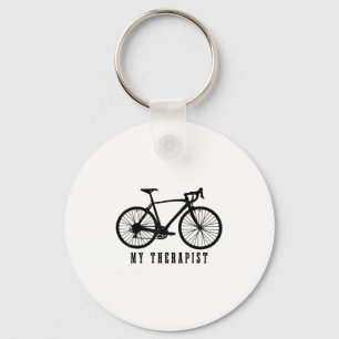 Porte-clés Faire du vélo avec mon vélo de route drôle Therast