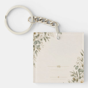 Porte-clés Faire-part de mariage Élégant Botanique Européen