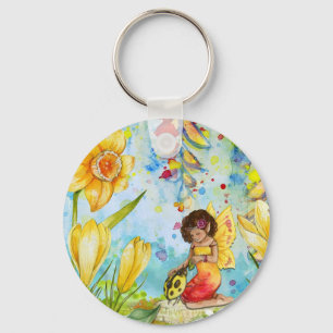 Porte-clés Fairy watercolour illustration whimsical