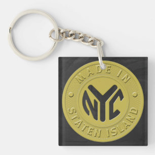 Porte-clés Fait À New York Staten Island